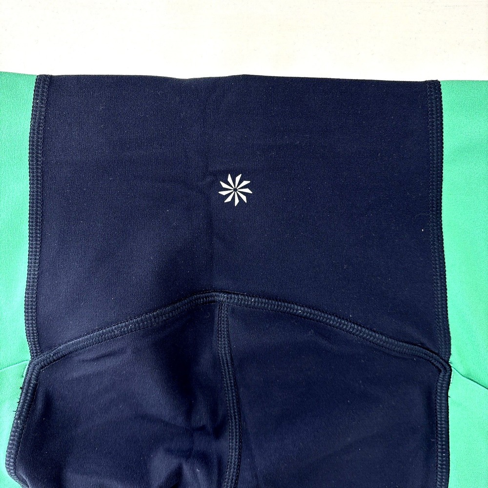 Athleta Yin 7/8 Tight Leggings Size 2XS Womens 405423 Pockets Navy Green NWOT - Picture 8 of 8